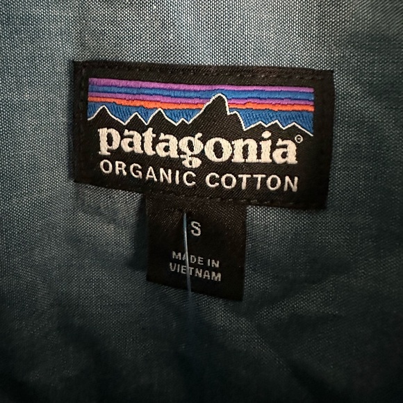 Patagonia® Mens Chambray/Demim Color Organic cotton Shirt size small - Picture 2 of 3